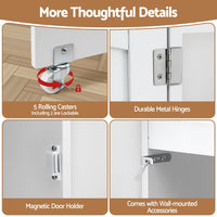 Artiss Folding Sewing Table Sewing Machine Desk Multi-functional Rolling Work Table Craft Station