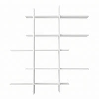 Artiss 15-Section Wall Mounted Display Shelf, Floating Bookshelf for Books and Decor, Extra Thick E1 PB Board for Home Study and Living Room, 116 x 18 x 129 cm