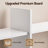 Artiss 15-Section Wall Mounted Display Shelf, Floating Bookshelf for Books and Decor, Extra Thick E1 PB Board for Home Study and Living Room, 116 x 18 x 129 cm