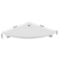 Artiss 4pc Corner Floating Wall Shelf Wall Mounted Display Rack Round Edge White