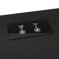 Bedside Table Charging USB Ports LED - TALA Black
