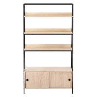 Bookshelf 5 Tier Cube Cabinet MIRA Oak