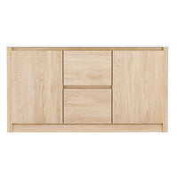Buffet Sideboard Marble Style Tabletop - Pine