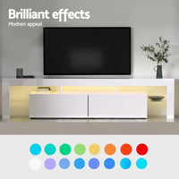 Artiss LED TV Unit & Coffee Table Set Storage Cabinet White