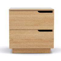 Artiss 2X Bedside Table 2 Drawers Nightstand Pine