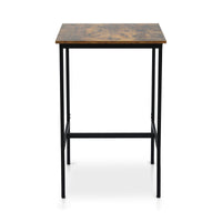 Artiss Bar Table Counter Kitchen Dining Desk Pub 60x92cm Vintage Metal Walnut