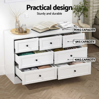 Artiss 7 Chest of Drawers Dresser Table White
