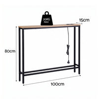 Artiss Console Table Entryway Hallway Display Desk Charging Station Wood