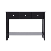 Artiss Console Table Hallway Sofa Entryway Entrance 3 Drawers 100CM Black