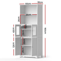 Artiss 2x Buffet Sideboard Cabinet Pantry Kitchen Bathroom Storage Cupboard
