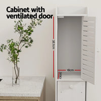 Artiss 2X Bathroom Toilet Storage Cabinet Laundry Tallboy Cupboard