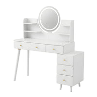 Artiss Dressing Table Vanity Desk LED Charging Station White