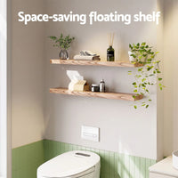 Artiss Floating Wall Shelf Set of 2 Wood 90CM