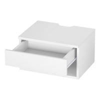 Floating Bedside Table Nightstand Drawer White