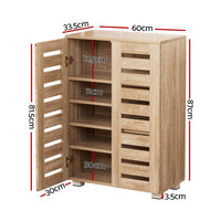 Shoe Rack Cabinet 20 Pairs 5-tier Wood Alster