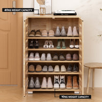 Shoe Rack Cabinet 20 Pairs 5-tier Wood Alster