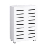 Shoe Rack Storage Cabinet 20 Pairs 5-tier White Alster