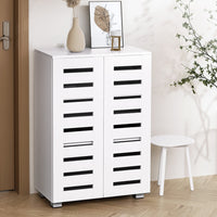 Shoe Rack Storage Cabinet 20 Pairs 5-tier White Alster