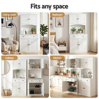 Artiss Buffet Sideboard Hutch Cabinet - BEINI White