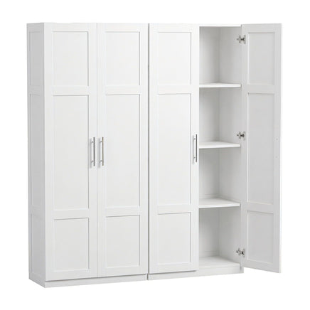 Artiss 2x Buffet Sideboard Cabinet Pantry Hutch Kitchen Storage Organiser White