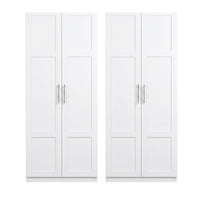 Artiss 2x Buffet Sideboard Cabinet Pantry Hutch Kitchen Storage Organiser White