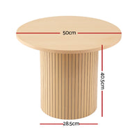 Coffee Table Round Fluted