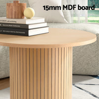 Coffee Table Round Fluted