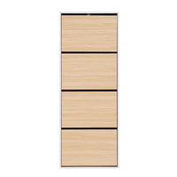 Artiss Shoe Rack Cabinet 24 Pairs Adjustable Shelf Pine