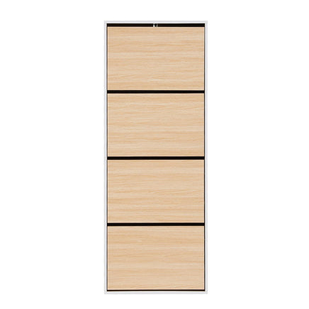 Artiss Shoe Rack Cabinet 24 Pairs Adjustable Shelf Pine