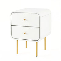 Artiss Bedside Table 2 Drawers Side End Table Nightstand White