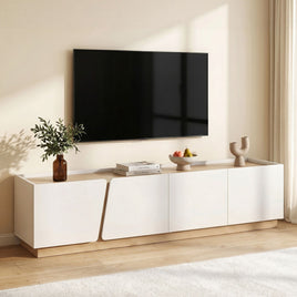 Artiss 180cm TV Unit Storage Cabinet Living Room Grayish white & Walnut