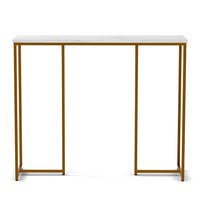 Artiss Console Table Marble Effect White&Gold