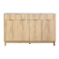 Artiss Buffet Sideboard Cabinet Kitchen Storage Cupboard Marble 2 Drawers Pine