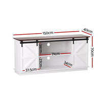 Artiss Buffet Sideboard Storage Cabinet Kitchen Cupboard Sliding Doors White