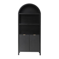 Artiss Buffet Sideboard Cabinet Pantry 180CM Arched Storage Bookshelf Black