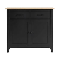 Artiss Buffet Sideboard Cabinet Kitchen Storage Cupboard Pantry 2 Drawers Black