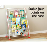 Keezi 6 Tiers Kids Bookshelf Magazine Rack Children Bookcase Organiser Foldable