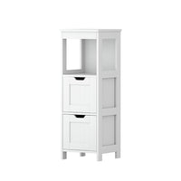 Bathroom Storage Cabinet 89cm Floor Toilet Drawer Bedroom Organizer Standing White