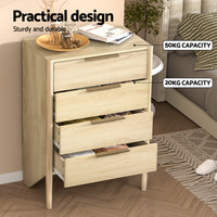 4 Chest of Drawers Tallboy - INEZ Pine