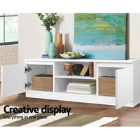 TV Cabinet Entertainment Unit 120cm White Anita