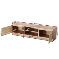 TV Cabinet Entertainment Unit 160cm Pine Charles