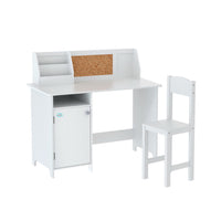 Kids Table and Chair Set Children Study Play Toys Desk w/ Cabinet Storage