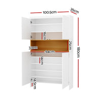 Rack Storage Cabinet 9 Tiers White