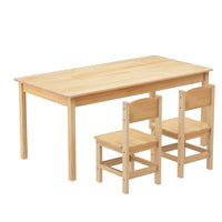 1 Keezi Kids Table and 2 Chairs Set Pinewood