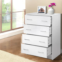 4 Chest of Drawers - ANDES White