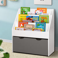 3 Tiers Kids Bookshelf Magazine Rack Children Bookcase Organiser Storage