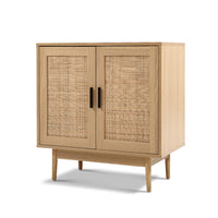 Rattan Buffet Sideboard 2 Doors - BRIONY Oak