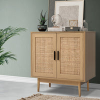 Rattan Buffet Sideboard 2 Doors - BRIONY Oak