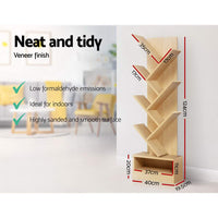 Artiss Tree Bookshelf 7 Tiers - ECHO Oak