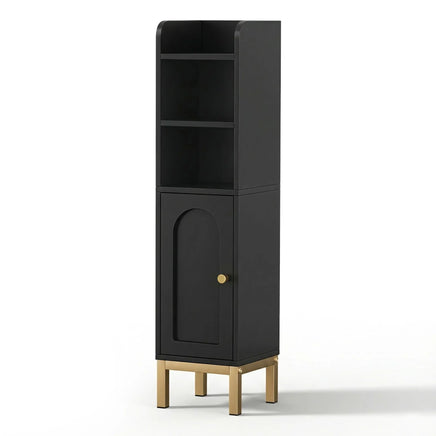 Artiss 2X Bathroom Storage Cabinet Floor Organizer Toilet Corner Adjustable Black